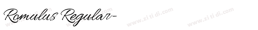 Romulus Regular字体转换